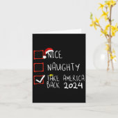 Nice Naughty Take America Back 2024 Grappig Trump  Kaart (Gele Bloem)