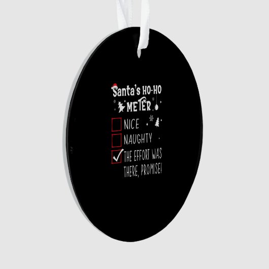 Nice Naughty The Was There Promise Christmas Ornament (voorkant)