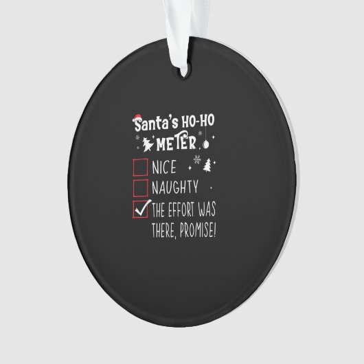 Nice Naughty The Was There Promise Christmas Ornament (voorkant)