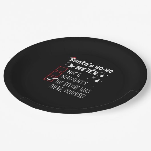 Nice Naughty The Was There Promise Christmas  Papieren Bordje (Gekanteld)