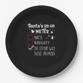 Nice Naughty The Was There Promise Christmas Papieren Bordje (Voorkant)