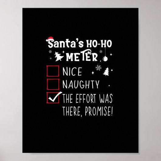 Nice Naughty The Was There Promise Christmas  Poster (Voorkant)