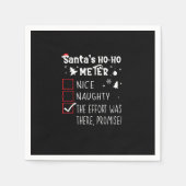 Nice Naughty The Was There Promise Christmas  Servet (Voorkant)