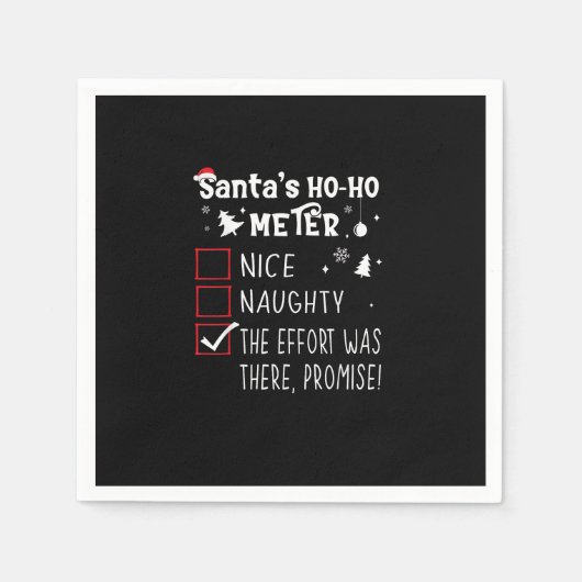 Nice Naughty The Was There Promise Christmas Servet (Voorkant)