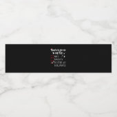 Nice Naughty The Was There Promise Christmas  Waterfles Etiket (Enkel label)