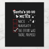 Nice Naughty The Was There Promise Christmas  Wijn Etiket (Enkel label)