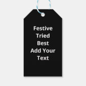 Nice Naughty Tried My Best Holiday Humor Cadeaulabel (Achterkant)