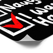 Nice Naughty Was Hungry Funny Christmas List Famil Poster (Hoek)