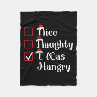 Nice Naughty was Schattige kerstmis Fleece Deken