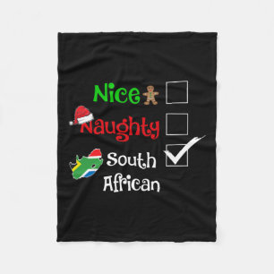 Nice Naughty Zuid-Afrika Kerstmis Fleece Deken