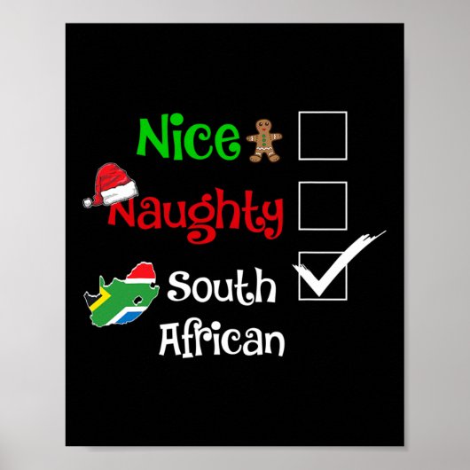 Nice Naughty Zuid-Afrika Kerstmis Poster (Voorkant)