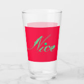 Nice neon Happy face – Happiness – smiling face Glas (Achterkant)