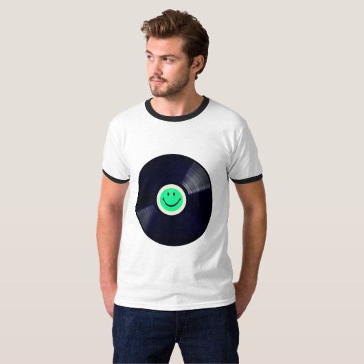 Nice neon Happy face – Happiness – smiling face T-shirt (Voorkant volledig)