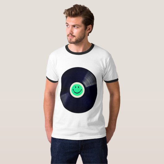 Nice neon Happy face – Happiness – smiling face T-shirt (Voorkant volledig)