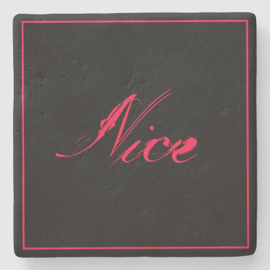 Nice neon-pink stenen onderzetter (Voorkant)