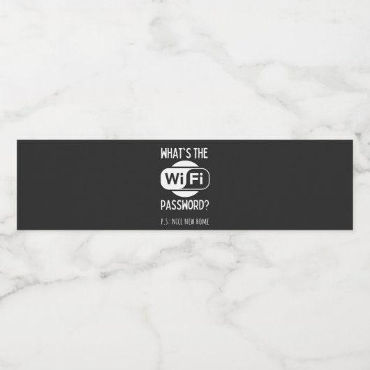 nice new home waterfles etiket (Enkel label)