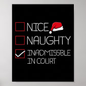 Nice niet-ontvankelijk voor kerstpajam poster (Voorkant)