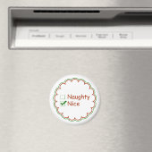 Nice of Naughty Holiday Magnet (Insitu (Vaatwasser))