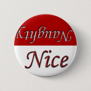 Nice of Ongehoorzame Kerstmis van Kerstmis van het Ronde Button 5,7 Cm
