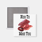 "NICE OM JE TE VLEES!" Design van kransmaannetten Magneet (Voorkant / Achterkant)