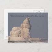 Nice on Ice (Frozen Lighthouse) Briefkaart (Voorkant / Achterkant)