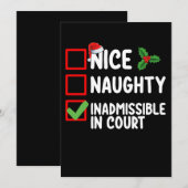 Nice ontoelaatbaar in kerstlijst van het Hof Kaart (Voorkant / Achterkant)