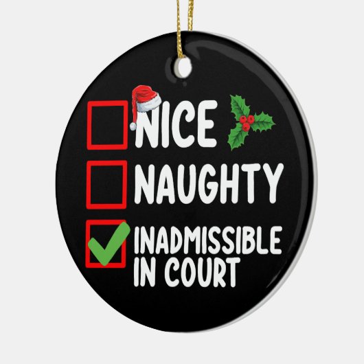 Nice ontoelaatbaar in kerstlijst van het Hof Keramisch Ornament (Links)