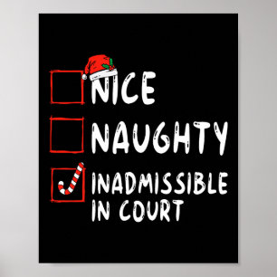 Nice ontoelaatbaar in kerstlijst van het Hof Poster