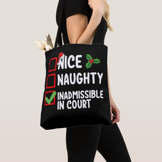Nice ontoelaatbaar in kerstlijst van het Hof Tote Bag (Dichtbij)