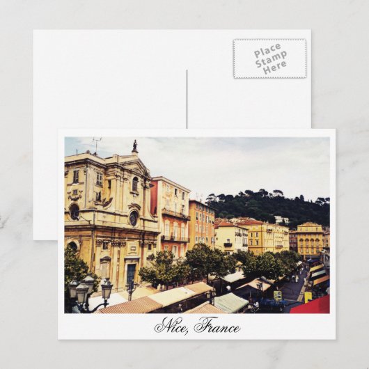Nice, open markt, Provence France Briefkaart (Voorkant / Achterkant)