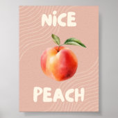 Nice Peach | Badkamerprint | Trendy kunst aan de m Poster (Voorkant)