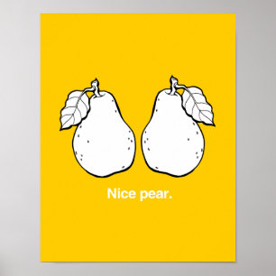 NICE PEAR - WHITE -.png Poster
