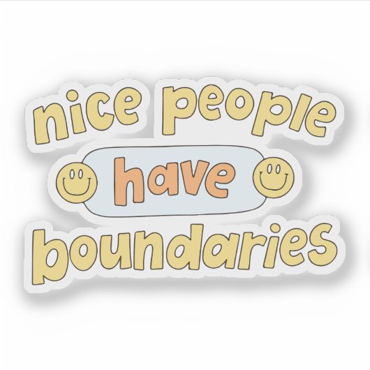 Nice people have boundaries sticker (Voorkant)