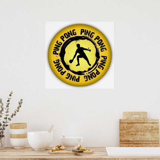 Nice Ping Pong Seal Poster (Keuken)