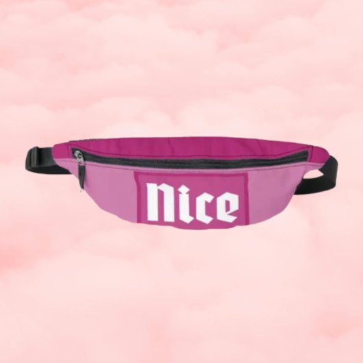 Nice Pink Box Typography Fanny Pack Heuptasje