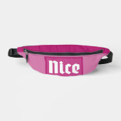 Nice Pink Box Typography Fanny Pack Heuptasje (Voorkant)