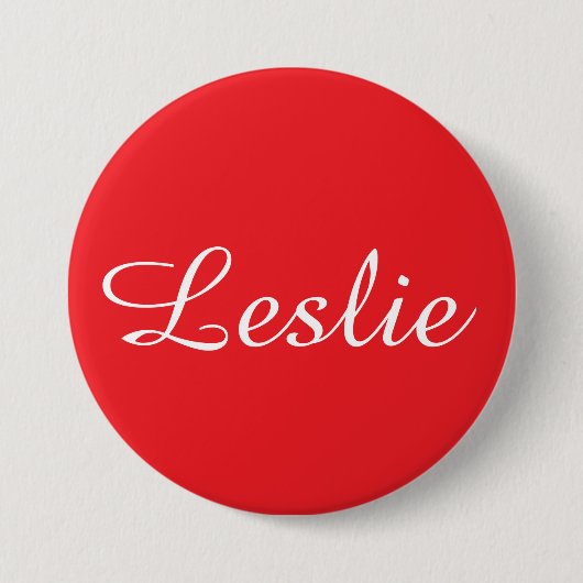 Nice & Pretty: Red Ronde Button 7,6 Cm (Voorkant)