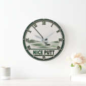 Nice Putt Golf Golfer Gift Grote Klok (Huis)