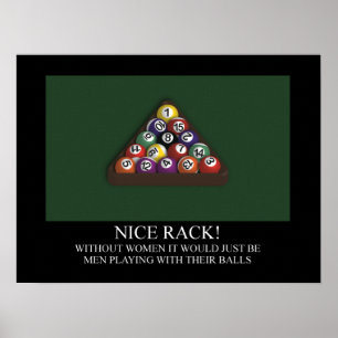 NICE RACK Billiards Pool Poster