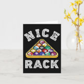 Nice Rack Funny Billiards Player  Pool Tria Kaart (Gele Bloem)