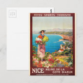 Nice Reine Cote D'Azur Briefkaart (Voorkant / Achterkant)