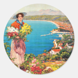 Nice Reine Cote D'Azur Ronde Sticker