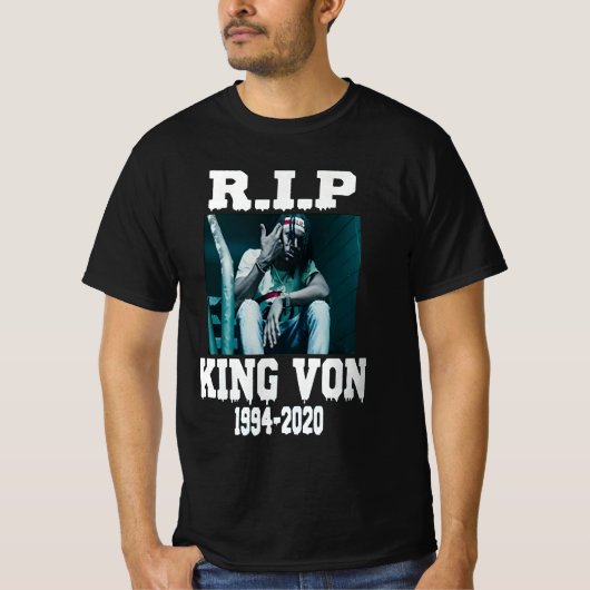 "Nice Rip King Von" T-shirt (Voorkant)