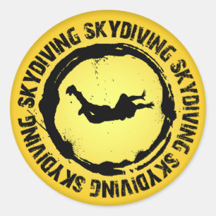 Nice Skydiving Seal Ronde Sticker
