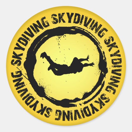 Nice Skydiving Seal Ronde Sticker (Voorkant)