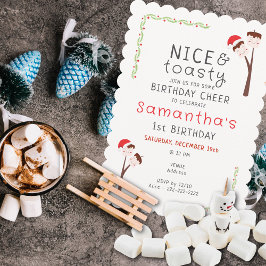 Nice S'mores Marshmallows Kids Xmas Birthday Party Kaart