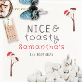 Nice S'mores Marshmallows Kids Xmas Birthday Party Servet