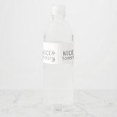 Nice S'mores Marshmallows Kids Xmas Birthday Party Waterfles Etiket (Achterkant)