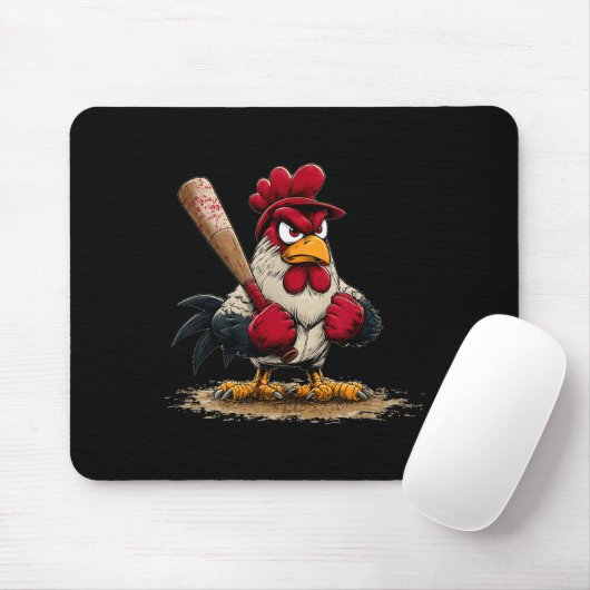 Nice Srt Rooster Look For Baseball And Bat Lovers  Muismat (Met muis)