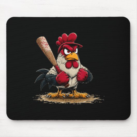Nice Srt Rooster Look For Baseball And Bat Lovers  Muismat (Voorkant)